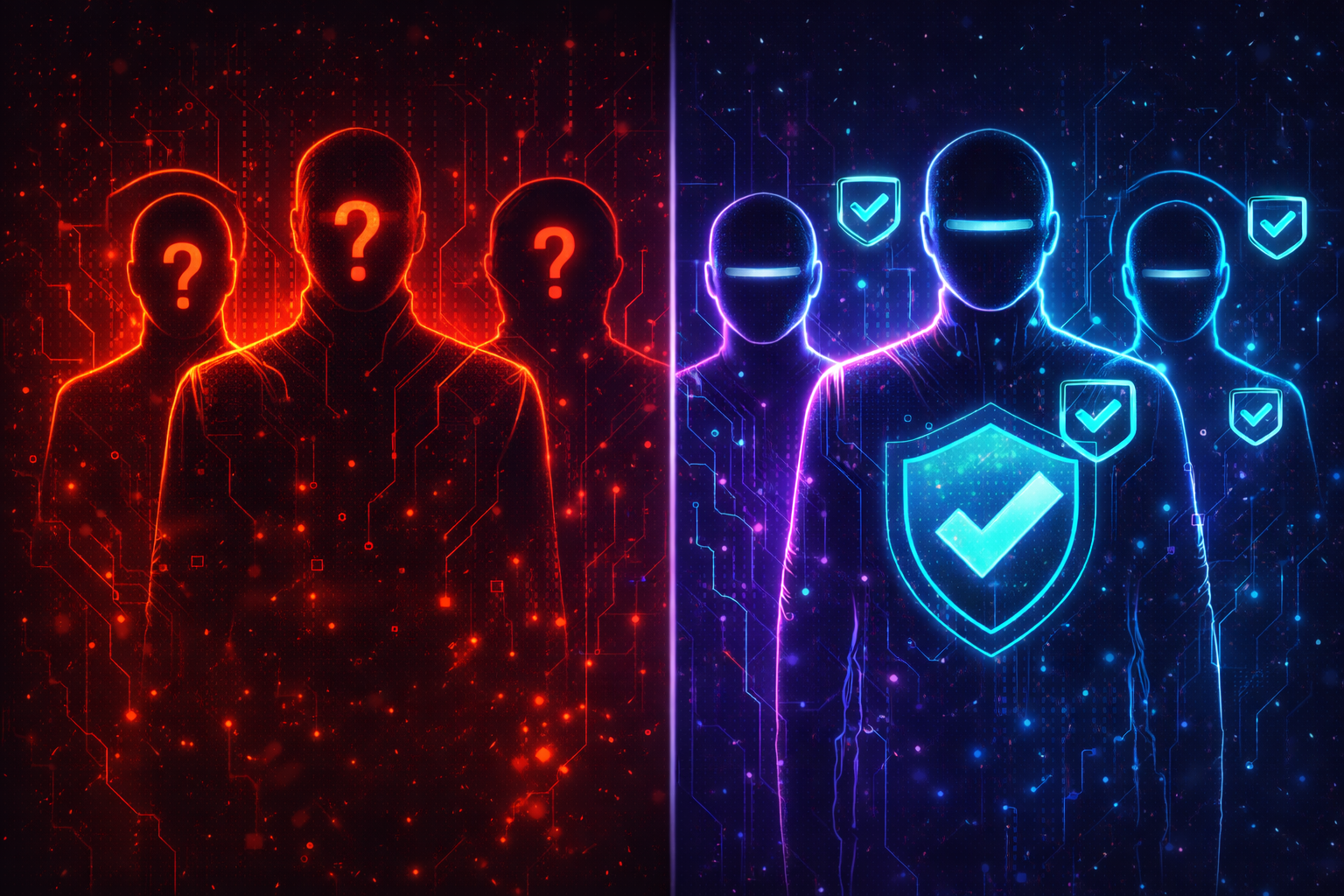 Fake vs. verified AI agents comparison